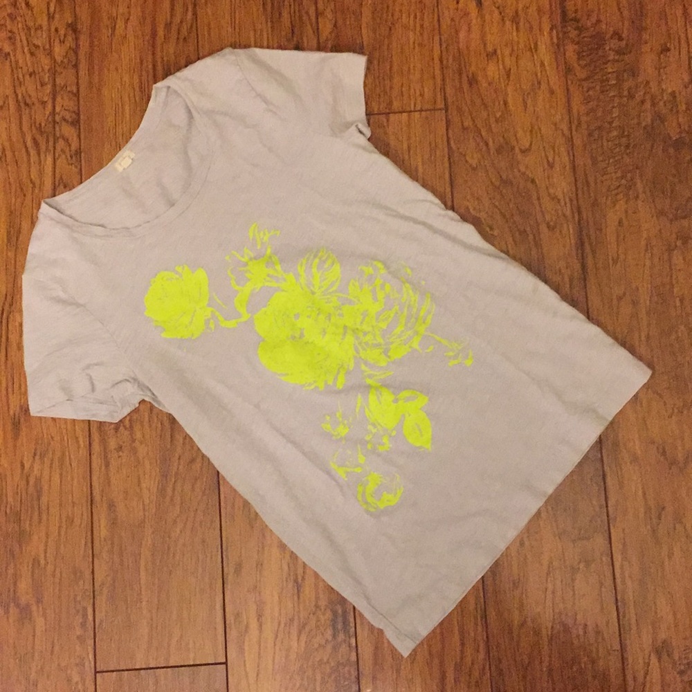 J. Crew neon flower t-shirt